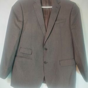 Rossini Mens Blazer Double Vented 2 Button Brown 46r 40w 120406 With Vest